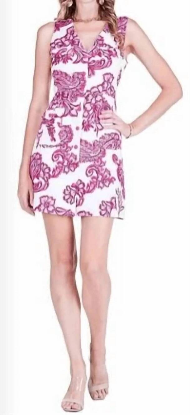 NEW JADE vneck fitted dress in berry paisley